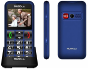 Mobiola GSM telefon MB700 modrý 2G se stolní nabíječkou pro seniory