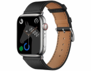 ForCell Řemínek pro Apple Watch F-Design FA20 s otvorem, umělá kůže 42 / 44 / 45 / 49 mm, černý