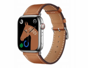 ForCell Řemínek pro Apple Watch F-Design FA20 s otvorem, umělá kůže 42 / 44 / 45 / 49 mm, hnědý