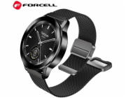 ForCell Řemínek pro Samsung Galaxy Watch F-Design FS11 magnetický ocelový 22 mm černý