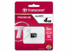 TRANSCEND MicroSDHC karta 4GB Class 10, bez adaptéru