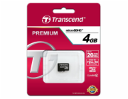 TRANSCEND MicroSDHC karta 4GB Class 10, bez adaptéru