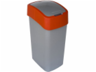CURVER Flip Bin Odpadkový koš Stříbrná/červená 45l
