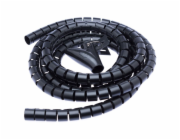 CONNECT IT trubice pro vedení kabelů WINDER, 2,5m x 20mm, černá (organizér kabelů)