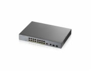 Zyxel GS1350-18HP 18 Port smart managed CCTV PoE switch, long range, 250W, 16x GbE, 2x combo RJ45/SFP