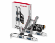 AXAGON PCEA-S4N, PCIe řadič - 4x sériový port (RS232) 250 kbps, vč. LP