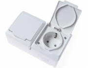 Dvojitá zásuvka ELEKTRO-PLAST HERMES, IP44