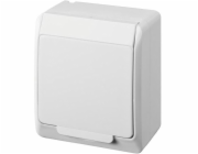 Elektro-Plast HERMES Jednozásuvka bez 2P+Z SCHUKO IP44 bílá (0324-02)