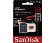 SanDisk micro SDXC karta 128GB Extreme Action Cams and Drones (190 MB/s Class 10, UHS-I U3 V30) + adaptér