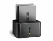 AXAGON ADSA-D25, USB 3.2 Gen 1 - 2x SATA 6G 2.5" SSD/HDD CLONE MINI dokovací stanice
