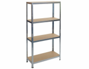 Regály RAT20 HD, kov, MDF, 4 police, 1800x900x450 mm, max. 175 kg/polici