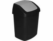 Koš Curver® SWING BIN, 15 lit., 24.8x30.6x41.8 cm, černý/sivý, na odpad