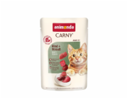 ANIMONDA Carny Adult Hovězí a pštros - mokré krmivo pro kočky - 85g