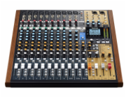 Tascam MODEL 16 audio mixér 16 kanály/kanálů 20 - 30000 Hz Černá, Zlato, Dřevo