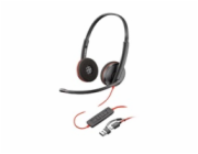HP Poly Blackwire 3220 - Blackwire 3200 Series - náhlavní souprava - náhlavní - kabelové - USB-C - černá - Certified for Skype for Business, Cisco Jabber Certified, certifikováno Avaya, certifikováno 