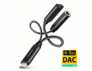 AXAGON ADA-HCPD, USB-C na 3.5mm jack - Hi-Res DAC audio adaptér, 384kHz/32bit, stereo, PD 60W 3A