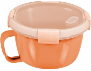 Dóza Curver® 900 ml, s uškom, otvárateľné veko, s rúčkou, mix farieb mint/sivá/broskyňová, hrnček 17