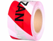 Páska Strend Pro, 80 mm, L-250 m, výstražná, červená/biela, ČESKÝ nápis "VSTUP ZAKÁZÁN"