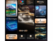 Hisense 55E8Q 139,7 cm (55") 4K Ultra HD Smart TV Wi-Fi Černá, Šedá 600 cd/m2