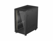 Lanberg RACK CABINET 19" FREE-STANDING 22U/600X1000 (FLAT PACK) WITH GLASS DOOR BLACK
