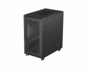 19" VOLNĚ STOJÍCÍ RACKOVÁ SKŘÍŇ 22U 600X1000 ČERNÉ PERFOROVANÉ DVEŘE LANBERG (PLOCHÉ BALENÍ)