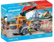 Playmobil 71750 Action Heroes Baustellen-LKW mit Kran