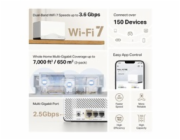 WiFi router TP-Link Mercusys Halo H27BE(1-pack) WiFi 7, BE3600, 1x 2.5GLAN, 2x GLAN, 2,4/5 GHz