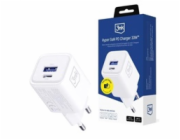 3mk napájecí adaptér Hyper Charger PD 33W GaN QC4+ PPS AFC FCP SCP 1A1C  White