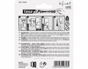 Tesa Powerstrips Háčky Průhledně-bílé 2 kusy