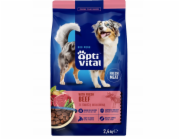 OPTIVITAL With fresh beef - suché krmivo pro psy - 2,4kg