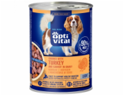 OPTIVITAL Chunks with turkey and carrots in gravy - vlhké krmivo pro psy - 415g