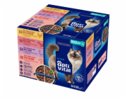 OPTIVITAL Box with chicken, beef, lamb, salmon Box - mokré krmivo pro kočky - 24x85g