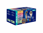 OPTIVITAL Tasty shreds in gravy with chicken, beef, lamb and veal Box - mokré krmivo pro kočky - 40x85g