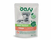 OASY Chunks in gravy Sterilized Salmon - mokré krmivo pro kočky - 85g