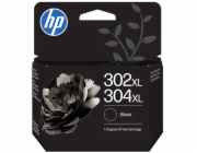 HP 302XL/304XL - 5.5 ml - Vysoká kapacita - pigmentová cerná - originální - inkoustová cartridge - pro AMP 130; Deskjet 1110, 21XX, 26XX, 36XX, 37XX; ENVY 45XX, 50XX; Officejet 38XX, 46XX, 52XX