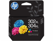 HP 302XL/304XL - 7 ml - Vysoká výtežnost - barva (azurová, purpurová, žlutá) - originální - inkoustová cartridge - pro AMP 130; Deskjet 1110, 21XX, 26XX, 36XX, 37XX; ENVY 45XX, 50XX; Officejet 38XX, 4