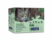 BOZITA Tasty meat & fish menu in jelly Box - mokré krmivo pro kočky - 12x85g