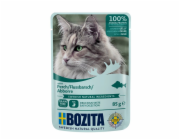 BOZITA Masové kousky v želé s okounem – vlhké krmivo pro kočku – 85g