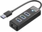 Orico PW3UR25-U3 USB HUB 4portový 3x USB-A 3.0 1x RJ45 2,...