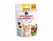 GIMCAT Crunchy Snacks Krůta s brusinkami – pamlsek pro kočku – 50g