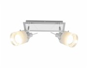 LED stropní bodové světlo Asola, 2 žárovky, matný nikl, 2 x GU10, 3,5 W, teplá bílá, 370 lm, 20 cm