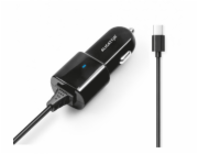 Aligator nab. do auta USB-C s USB TCH 2,4A černá