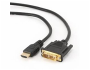 Gembird kábel HDMI (M) na DVI (M), pozlátené konektory, 4.5 m, čierny, bulk balenie