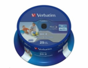 VERBATIM BD-R SL Datalife HTL (25-pack)Blu-Ray/Spindle/6x/25GB Wide Printable