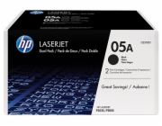 HP 05A Black LJ Toner Cart, 2-pack, CE505D (2,300 / 2,300 pages)