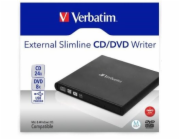 Verbatim 98938 VERBATIM CD/DVD vypalovačka/ externí/ USB 2.0/ SW Nero Burning Essentials/ podpora M-DISC/ Slimline/ černá