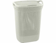 koš 57l na použité prádlo,bílý KNIT