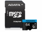 Adata/micro SDHC/64GB/UHS-I U1 / Class 10/+ Adaptér