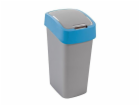 Curver® FLIP BIN 45 litrů, šedá/stříbrná/modrá, na odpadky