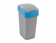 Curver® FLIP BIN 45 litrů, šedá/stříbrná/modrá, na odpadky